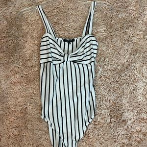 stripped body suit